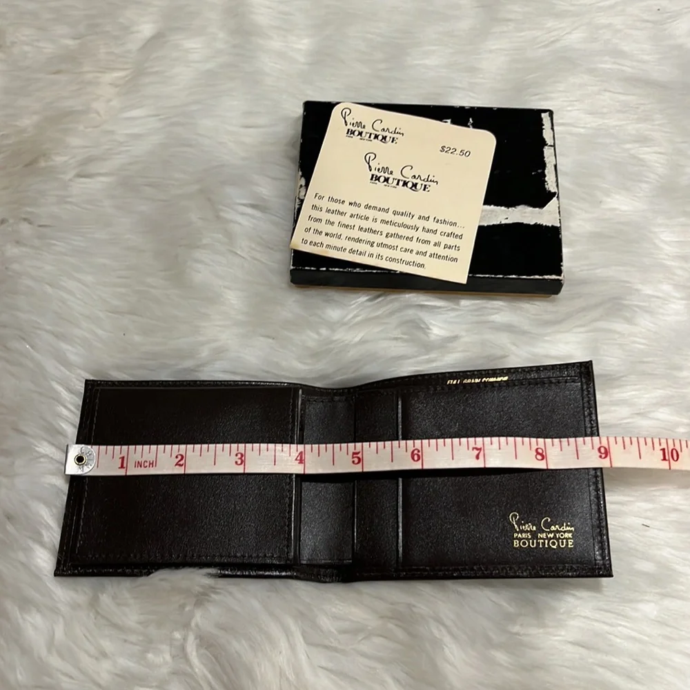 Pierre Cardin brown men's wallet and original box NWT